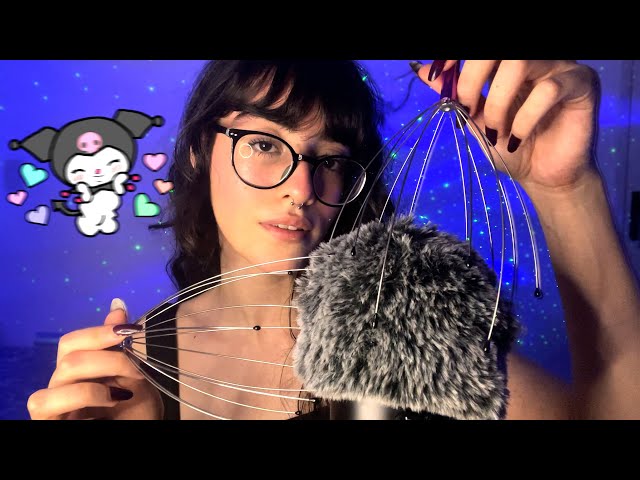 ASMR Playing with your hair until u fall asleep  😴 Mouth sounds, head massage...