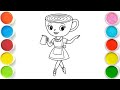 Ballerina Cappuccin Drawing, Painting &amp; Coloring For Kids and Toddlers_ Easy Art