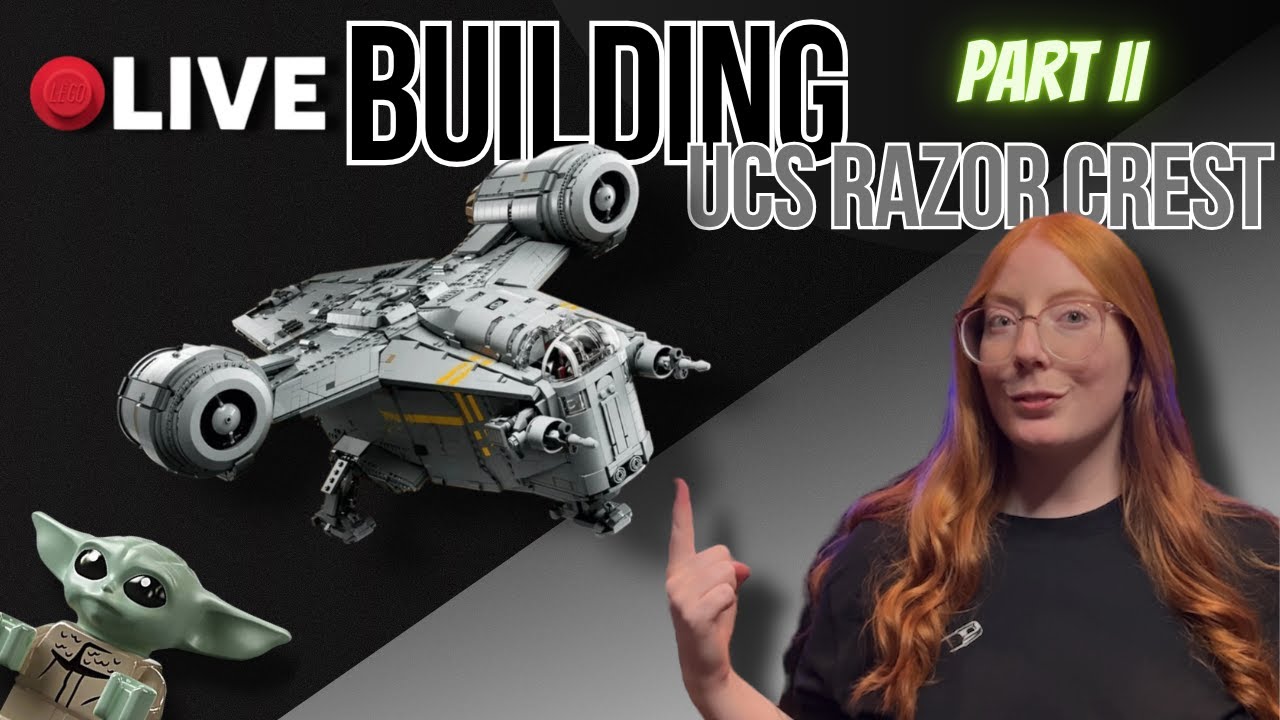 LIVE - Building The UCS Razor Crest Part 2 - YouTube