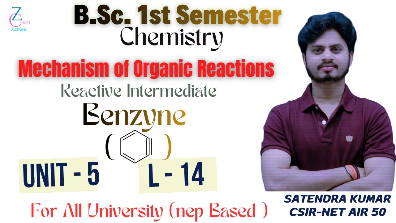 (L14) Benzyne || Benzyne bsc 1st sem chemistry || Formation and ...