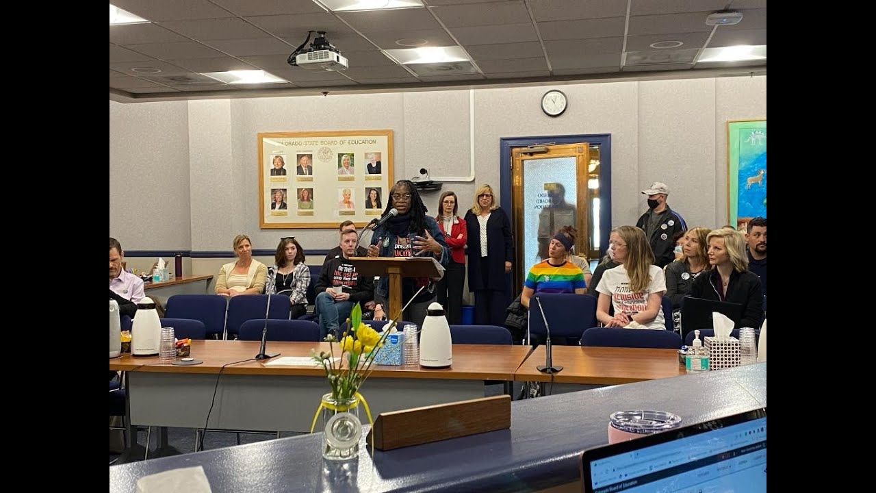 Lea Steed Speaks testifies at CDE on Colorado Social Studies Standards