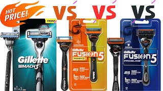 Gillette Fusion 5 🔥🔥 Gillette Mach 3 Turbo 🔥 Fusion Proglide 🥵 Comparision In Hindi 👍👍👍👍