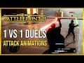 Battlefront 2 Lightsaber Duels Attack Animations | Star Wars Battlefront 2 Gameplay