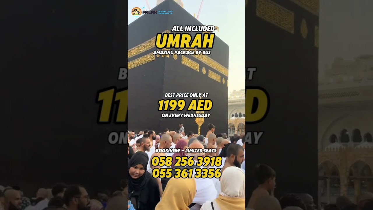 Affordable Umrah by Bus from UAE | 10 Days Package – 1199 AED