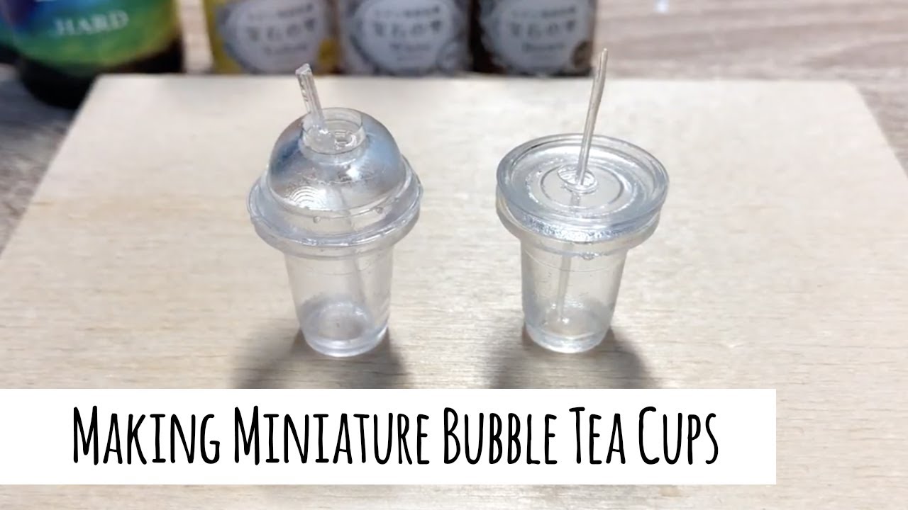 5 How To Make Miniature Bubble Tea Cups With Uv Resin And Moulds By Rintycrafty Youtube Resin Bubble Bubble Tea Tea Cups