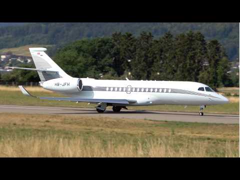 Short Takeoff! 🚀 Dassault Falcon 6X at Bern Airport 🇨🇭