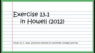 Exercise13.1