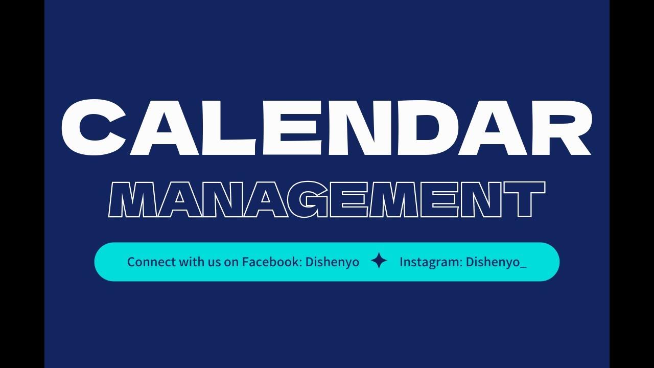 Calendar Management Training 📅 YouTube