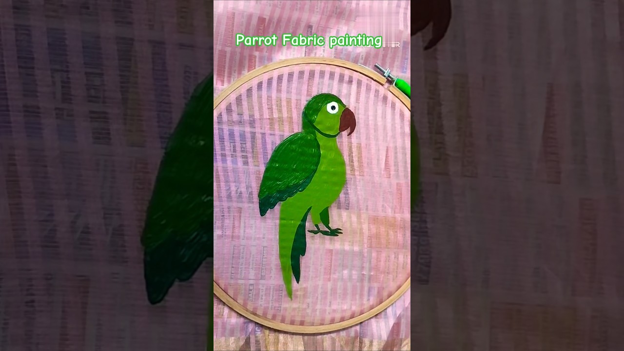 parrot Fabric painting 