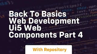 Detalles Back to basics web development ui5 web components part 4 Noticias