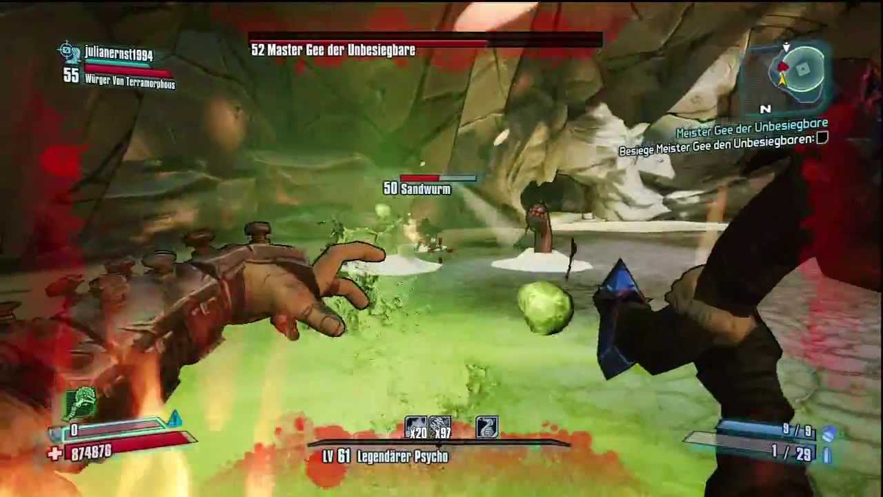 Borderlands 2 Psycho Bandit Krieg Action Skill Glitch Youtube