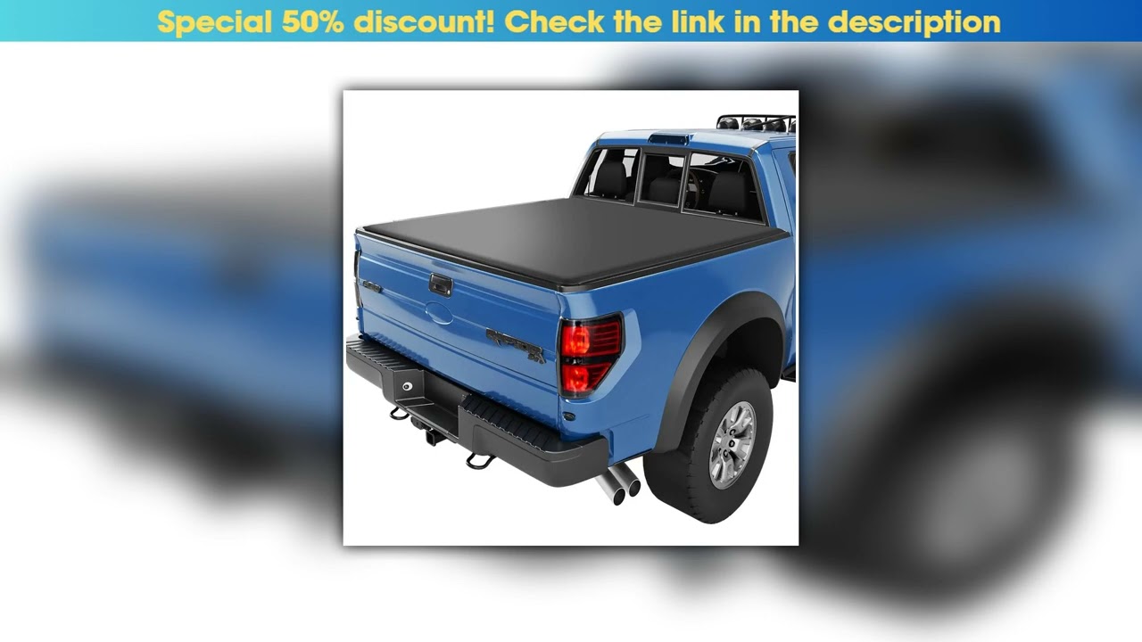 Best Seller 5.5' Soft Roll-up Truck Bed Tonneau Cover Compatible with 2004-2023 Ford F-150, Truck B