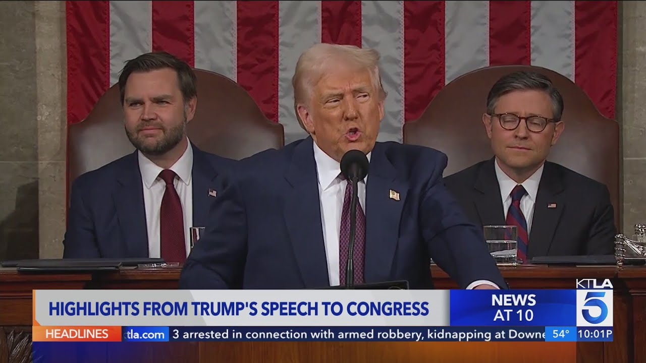 Highlights from President Trump's speech to congress - YouTube