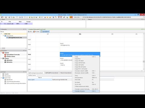 Malicious Excel Document Analysis in Cerbero Suite