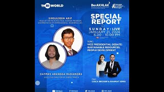 LIVE VICE PRESIDENTIAL | DEBATE SUSTAINABLE RESOURCES \u0026 PEOPLE DEVELOPMENT