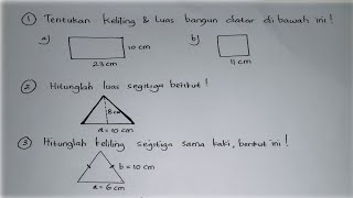 Cara Menghitung Luas dan Keliling Bangun Datar // Matematika Kelas 4 SD
