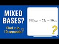 How to Find the Unknown Base x in a Mixed Equation | Number Bases.