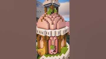 How to Build a Cherry Blossom Gazebo 🌸 #minecraft #timelapse #minecraftbuilding