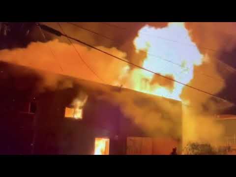 Oakland Firefighters Respond To Fire At 42nd And Telegraph Avenue 3 AM July 5th 2021