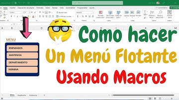 Menu FLOTANTE en excel vba - Navega fácil con excel - Menús personalizados en excel con Macros vba