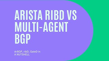 Arista Multi Agent Routing Model(aka ArBGP) Demo