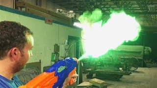 DIY Super Soaker Flamethrower Green Flame vs 60,000 PSI Waterjet