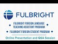 Fulbright Program opportunities
