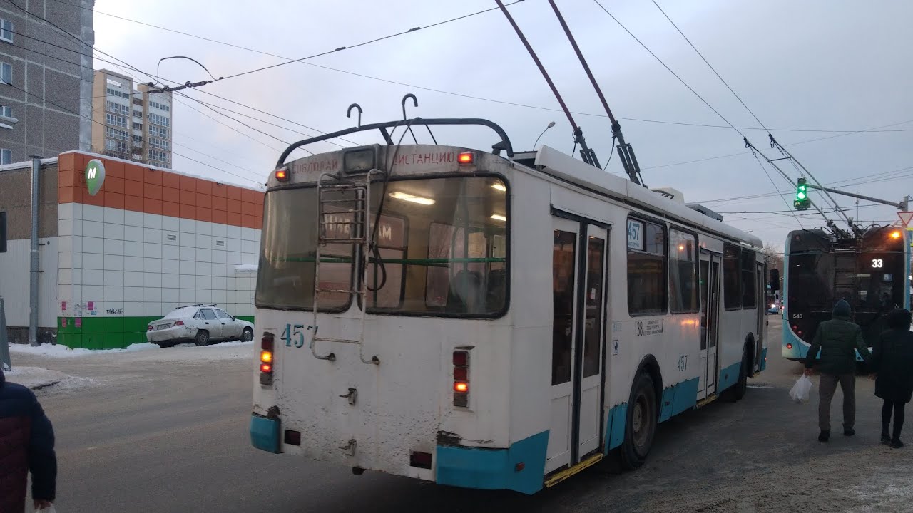 Поездка на троллейбусе ЗиУ-682Г-016.02 457, маршрут 38, Екатеринбург