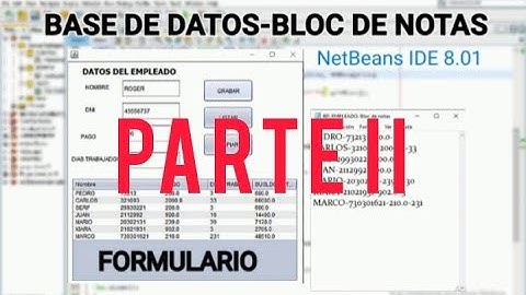 🔺Base de datos en un bloc de notas- NetBeans 🔺 parte 2