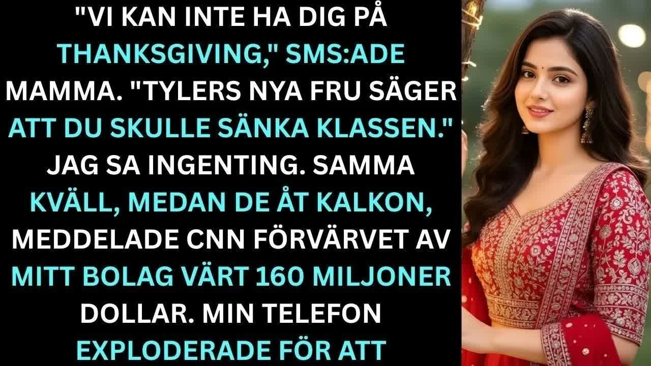 Jag fick ett sms från mamma mitt under den viktigaste förhandlingen i mitt liv: ”Vi måste hoppa över dig i år för thanksgiving. Maddison vill hålla gästlistan kuraterad.” Hon trodde att jag var en...