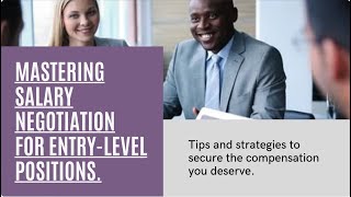 Negotiating Salary for Entry-Level Positions