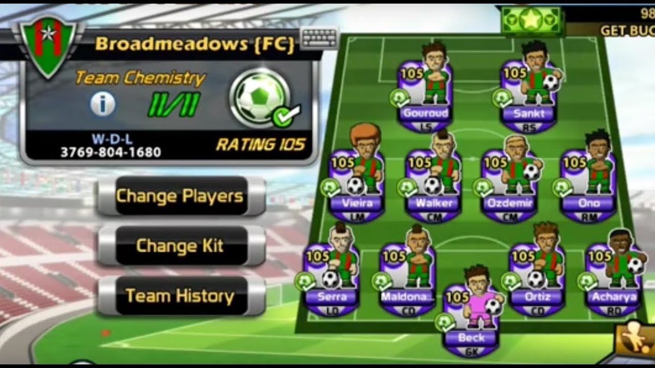 BIG WIN SOCCER- 105 RATED TEAM