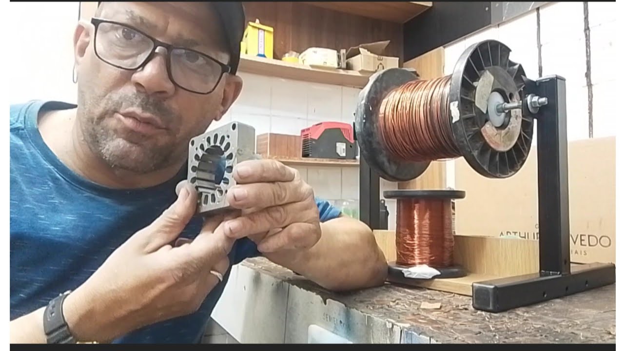 Como fazer suporte para bobina fio de cobre. PARTE FINAL. - YouTube