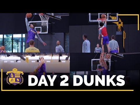 Lakers Getting UP At Training Camp With These Dunks!!!