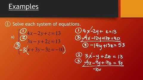 5.2 Systems of Linear Equations in Three Variables (part 1)