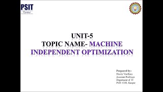 Machine Independent Optimization
