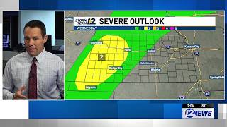 AFTERNOON UPDATE Storm Team 12 is watching severe weather chances for parts of Kansas