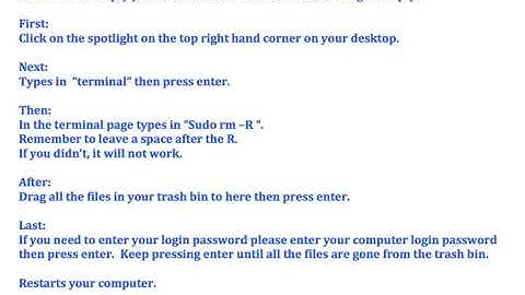 How to force empty your trash bin that takes too long to empty or do not empty on Mac OS X