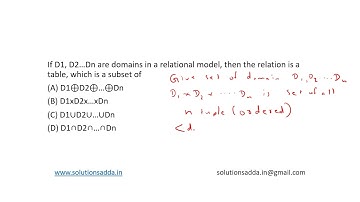 ISRO 2015 | DBMS | RELATIONAL MODEL | ISRO TEST SERIES | SOLUTIONS ADDA | EXPLAINED BY ISRO AIR-1