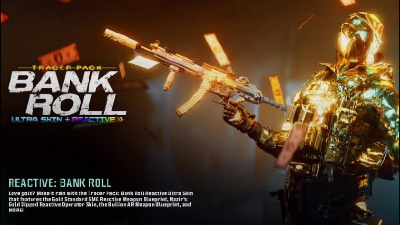 Nazir Cod Skin *NEW* Tracer Pack: BANK ROLL Ultra Skin + Reactive GOLD DIPPED (Nazir ...