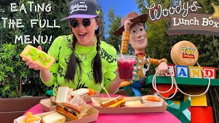 Eating The FULL Menu At Woody's Lunch Box | Disney's Hollywood Studios 2023!