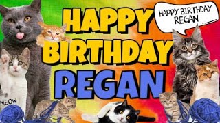 Happy Birthday Regan! Crazy Cats Say Happy Birthday Regan (Very Funny) Resimi