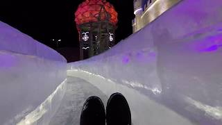 Great Ice Slide At Harbin Ice Festival Park Gopro Hero 5