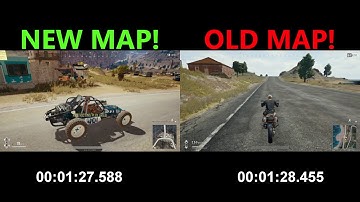 How long it actually takes to drive/ride around the map in PUBG?! OLD MAP vs NEW MAP