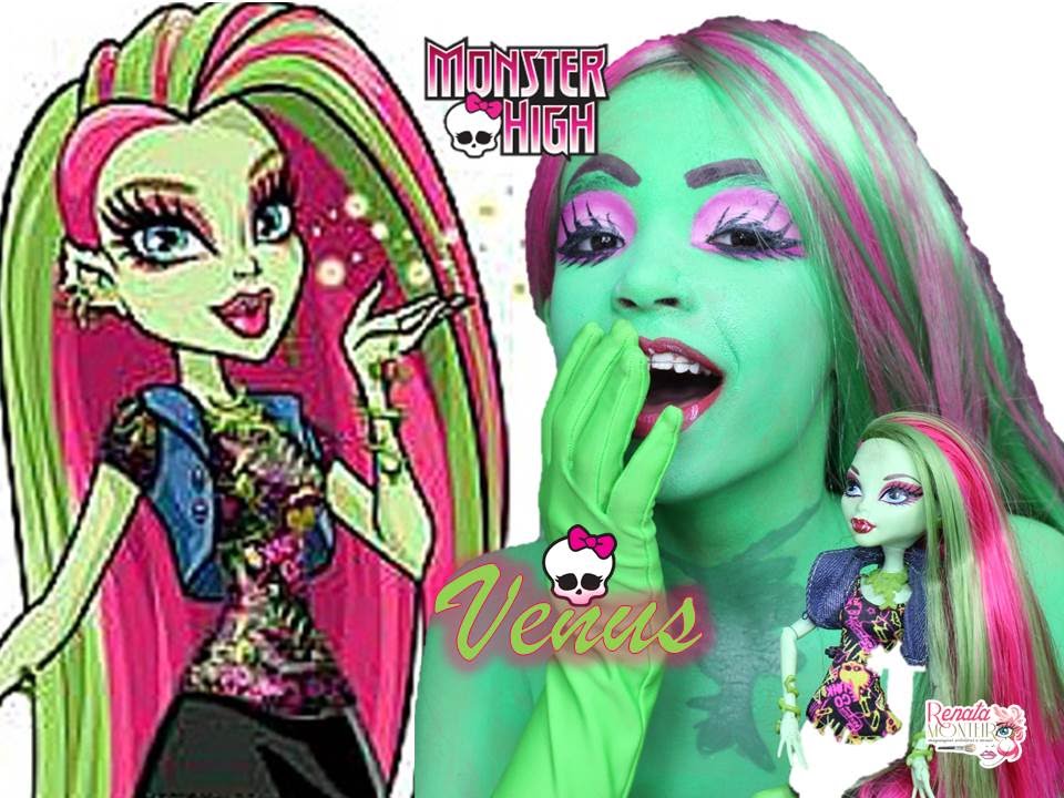 MAQUIAGEM DA BONECA MONSTER HIGH VENUS- MAQUIAGEM ARTÍSTICA 