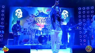 Reggae drummer Freddy Poncin playing for Ky-mani Marley Dubai 2017- Roots Rock Reggae