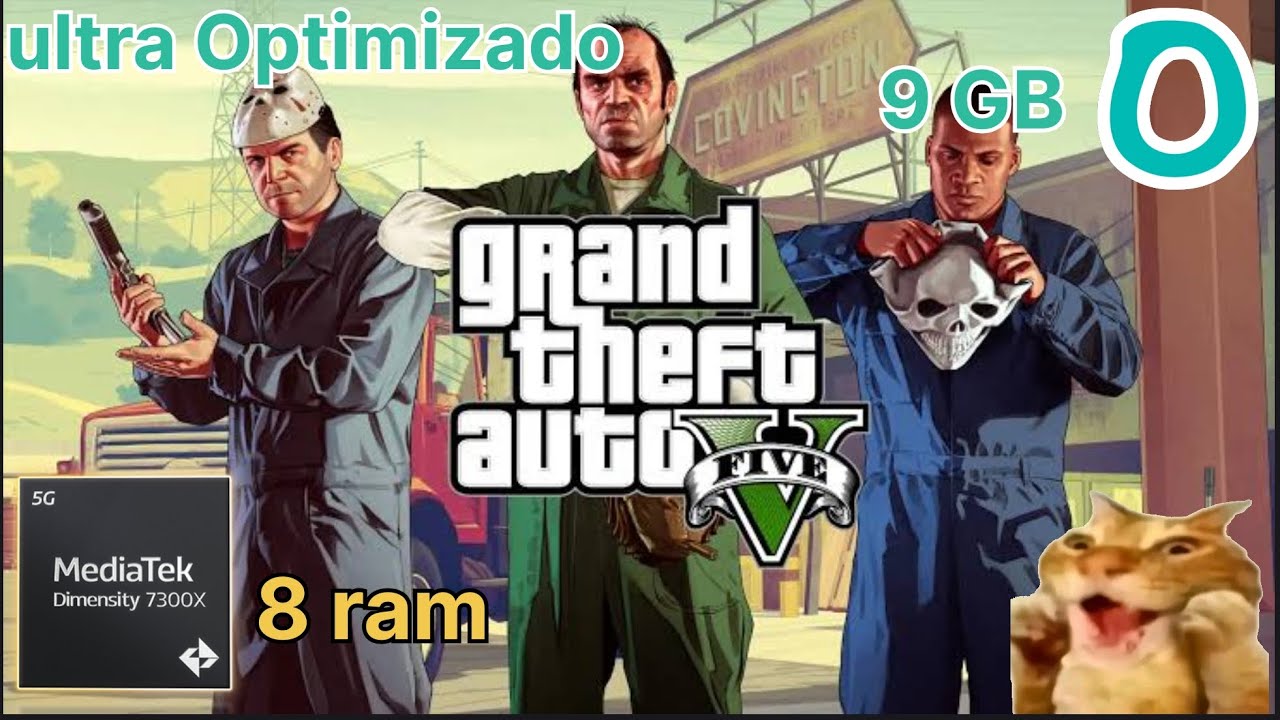 GTA 5 ultra Optimizado peso 9 GB en Android emulador Game hub lite