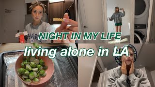 night in my life | LA, cooking, skincare, unboxing