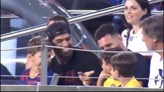 Leo Messi's son celebrating Real Betis' goal against Barcelona