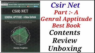 🔥Csir net Part A || General apptitude || Best Book , Unboxing , Content 🔥